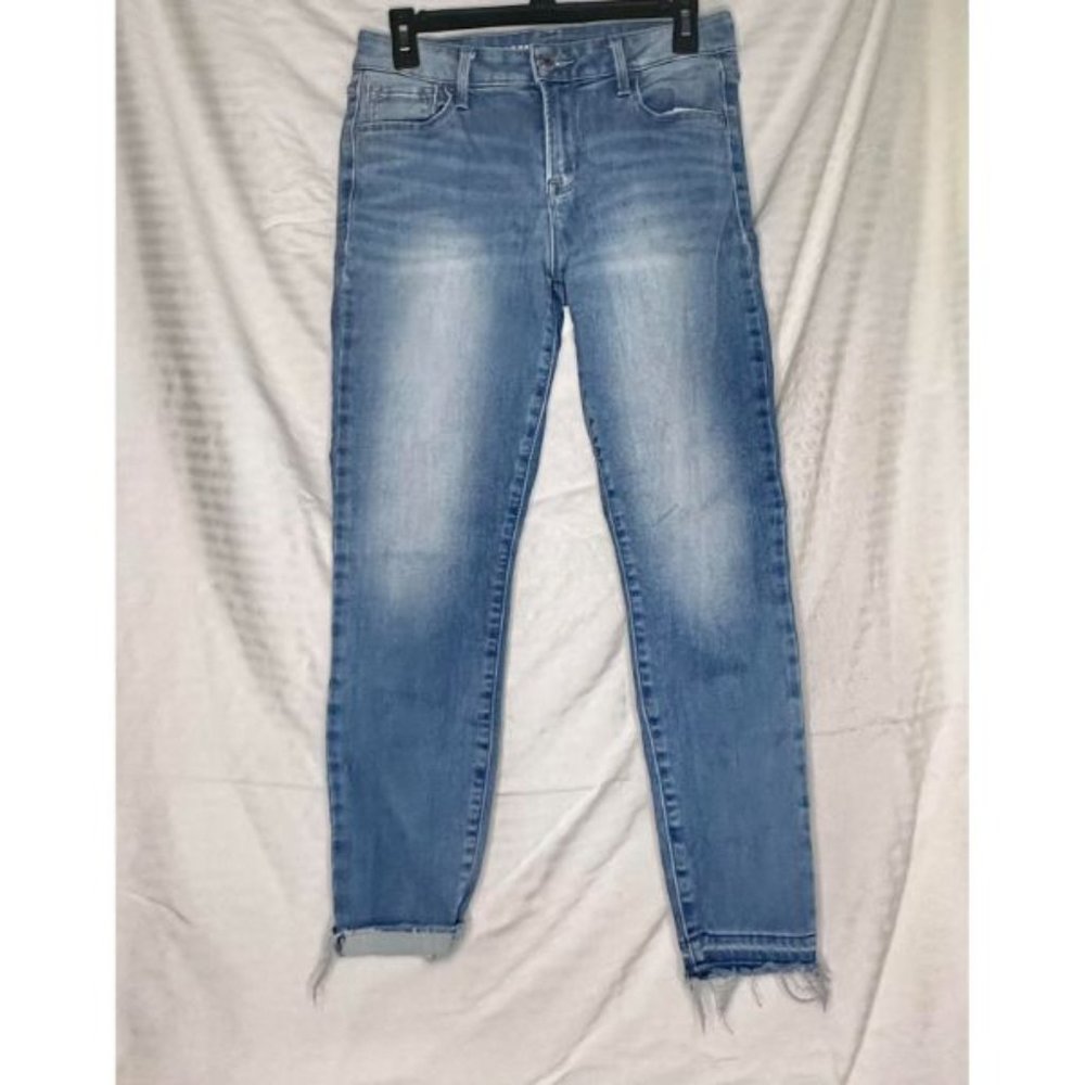 Old Navy High-Waisted Rockstar Super-Skinny Cut-Off Ankle Jean Size 6